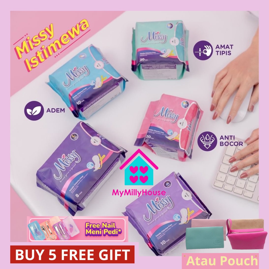 Missy Pantyliner (Super Thin 155 mm 20 pads) / Pembalut Softex