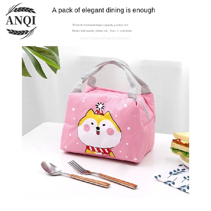 ANQI 1888 Tas Bekal Karakter Lunch Cooler Bag Salur Makanan Aluminium Kotak Makan Import / VS-6