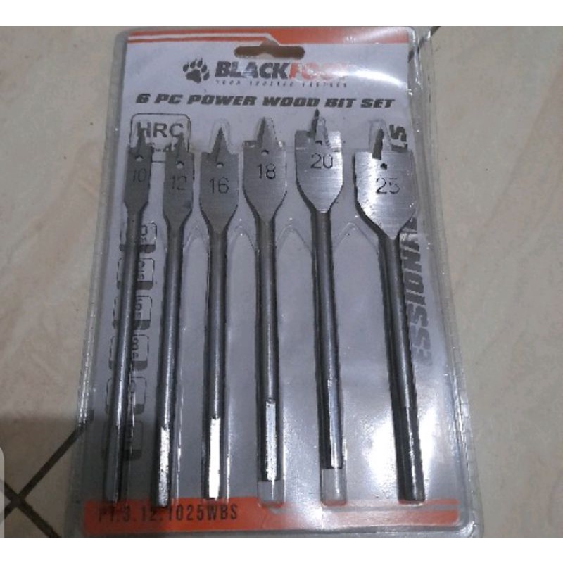 Mata bor kayu KIPAS 6 pcs Flat wood drill bit woodworking skls benz