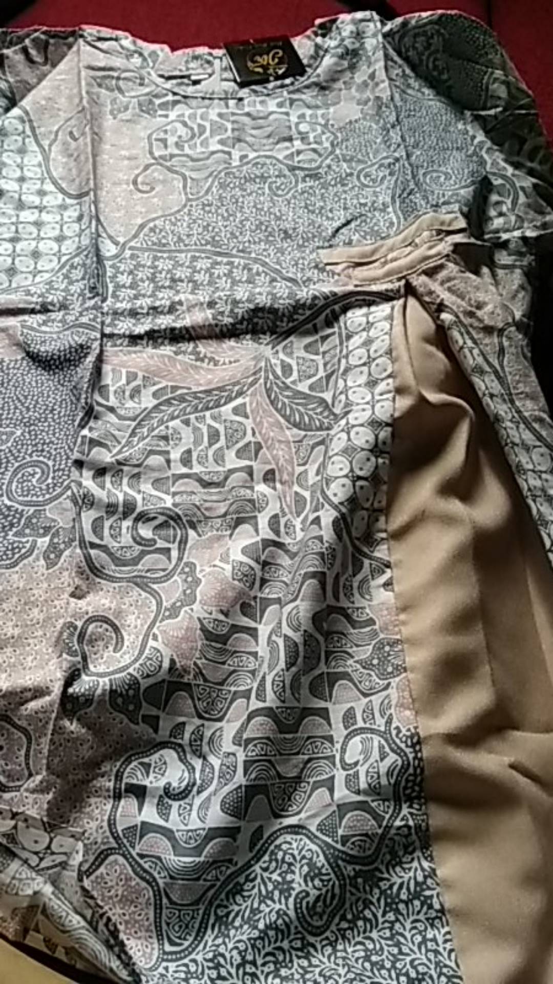 Tey-17 Batik Wanita Asj Sa Hrb026 Kenongo Kemeja Tosca Pendek