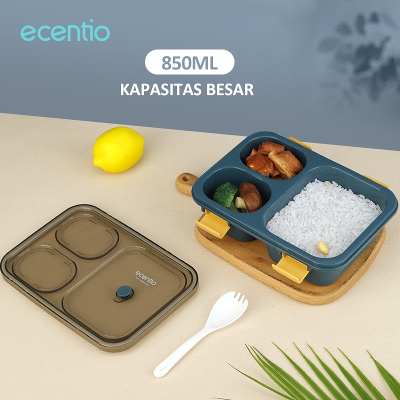 ecentio &amp; FOODI tempat makan anak set 3/4 Sekat tas bekal makanan flat 850ml/1300ml/tas kotak makan siang/tas kecil/tas karakter/Tas piknik