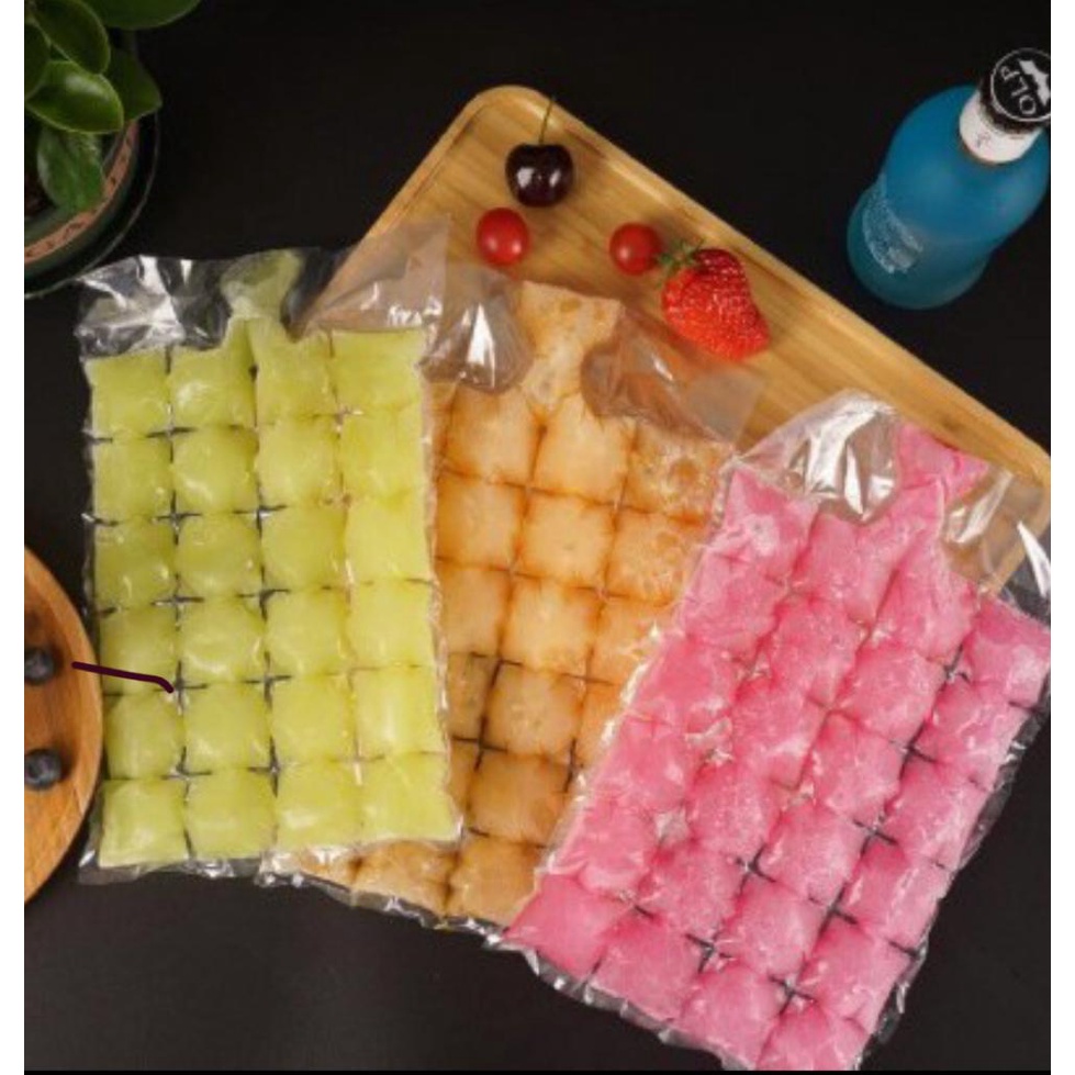 jm KANTONG CETAKAN ES BATU PLASTIK 10PCS PEMBUAT ES DISPOSABLE ICE MAKING BAG FOOD GRADE / PLASTIK CETAKAN ES BATU 10PCS KANTONG PEMBUAT ES BATU BEKU DISPOSABLE PLASTIC ICE CUBES