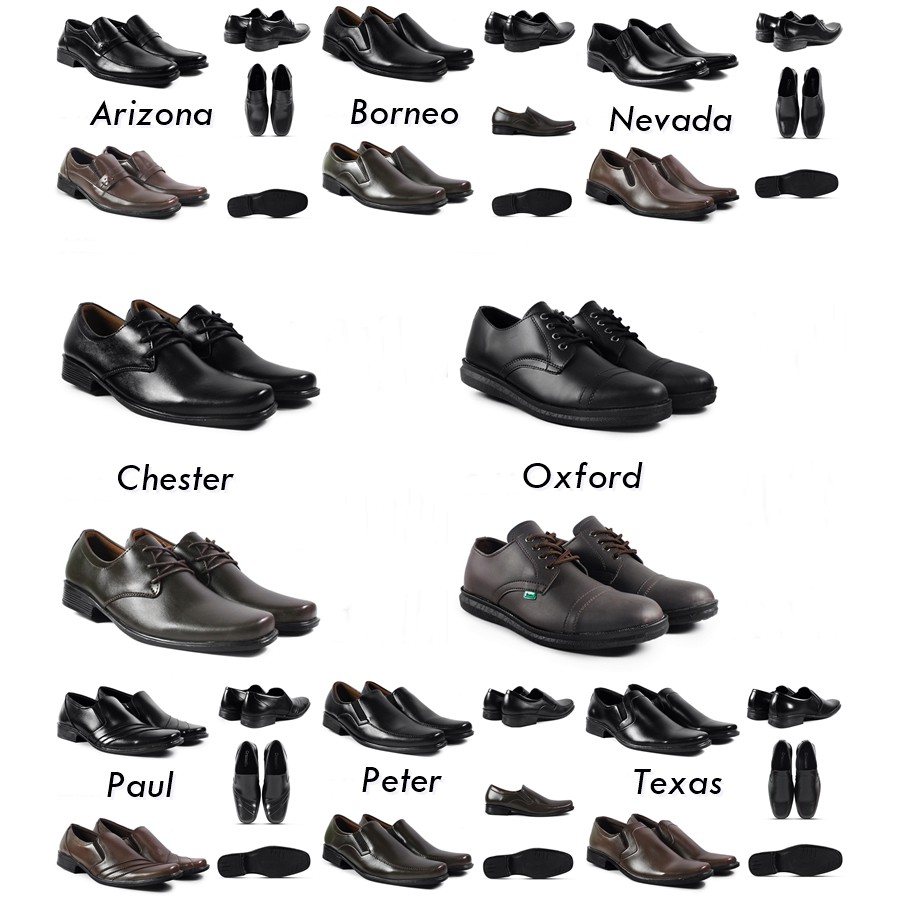 BIG SALE !! Sepatu Casual Formal Pria Pantofel Series Kulit Sintetis Kerja Kantor Murah