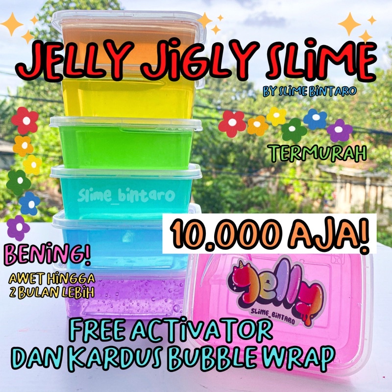 JELLY JIGLY CLEAR SLIME FREE ACTIVATOR || SLIME LUCU TERMURAH || SLIME DENGAN VARIANT LENGKAP || SLIME TERCANTIK || SLIME ENAK || MAINAN ANAK LUCU ||