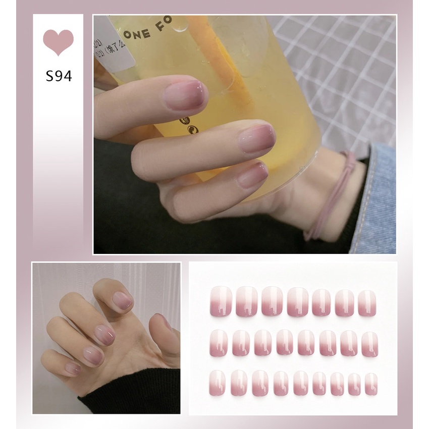 Divine Kuku Palsu 24pcs/set Long 3D Design Gaya Anggun Nail Art