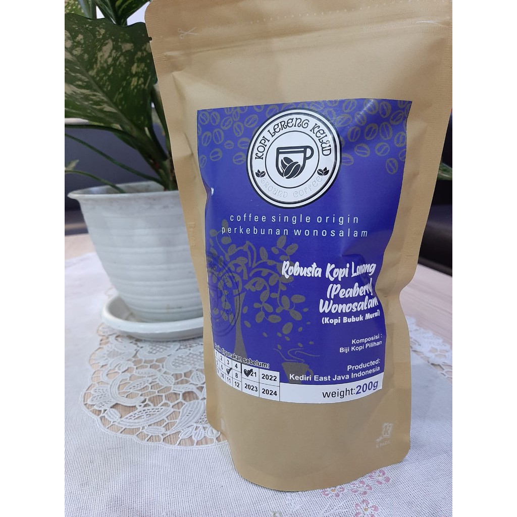 

Kopi Robusta Lanang (Peaberry) 200 gram Kopi Lereng Kelud