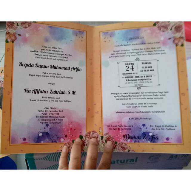 

Undangan custon + amplop