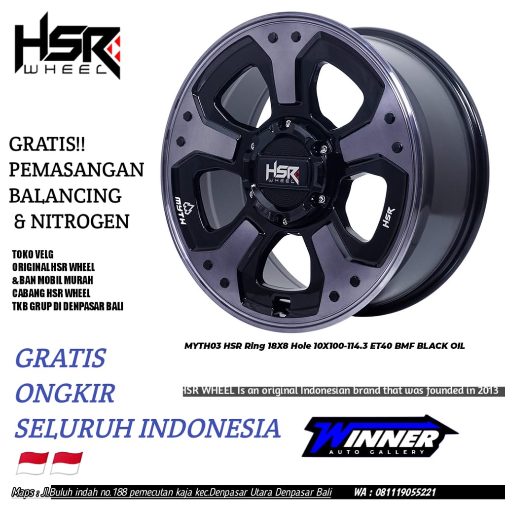 Velg Mobil Semi Offroad R18 HSR WHEEL MYTH 03 Pelek Xpander Innova