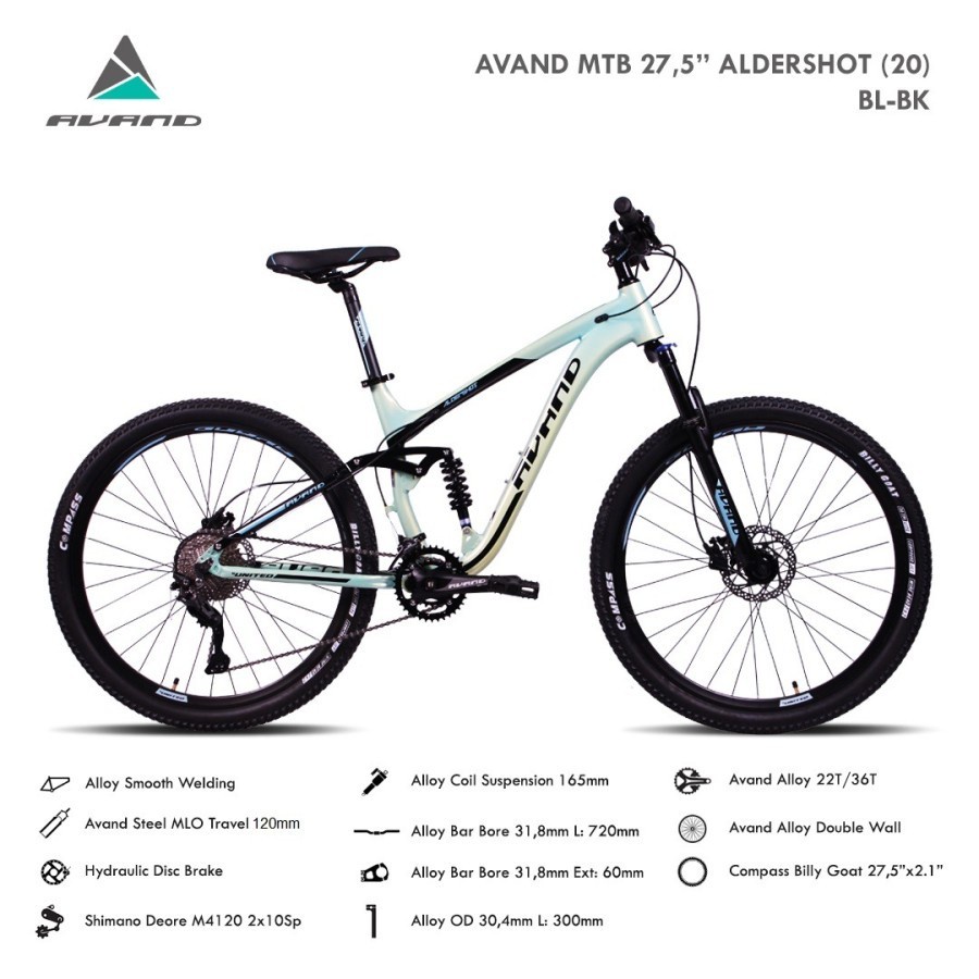 Sepeda Gunung 27.5 Inch MTB United AVAND ALDERSHOT United 20 Speed Garansi-1