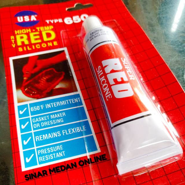 

Lem Red Silicone 30gr - Gasket Glue 30 gr - Lem Merah