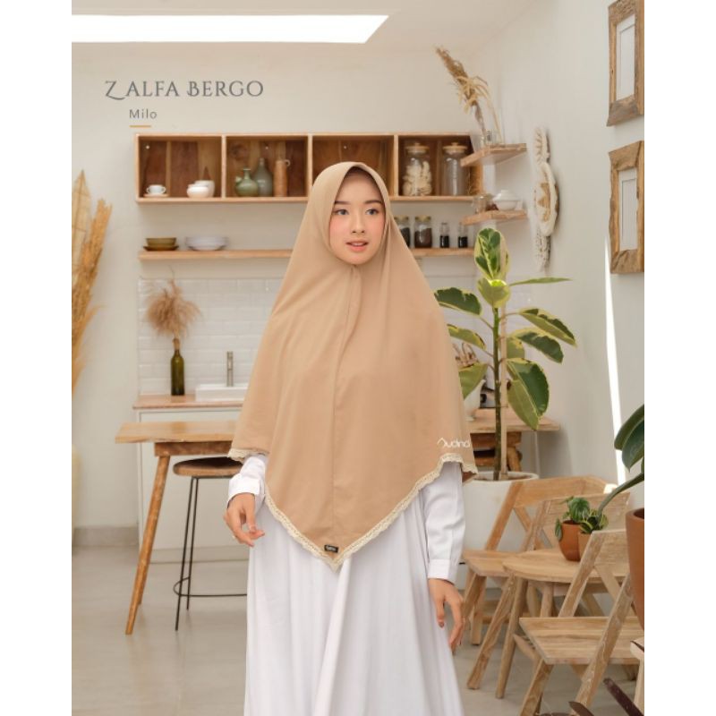zalfa bergo by Audina/khimar audina/hijab/bergo orenji/jersey jeruk/syar'i/jilbab/jilbab cantik
