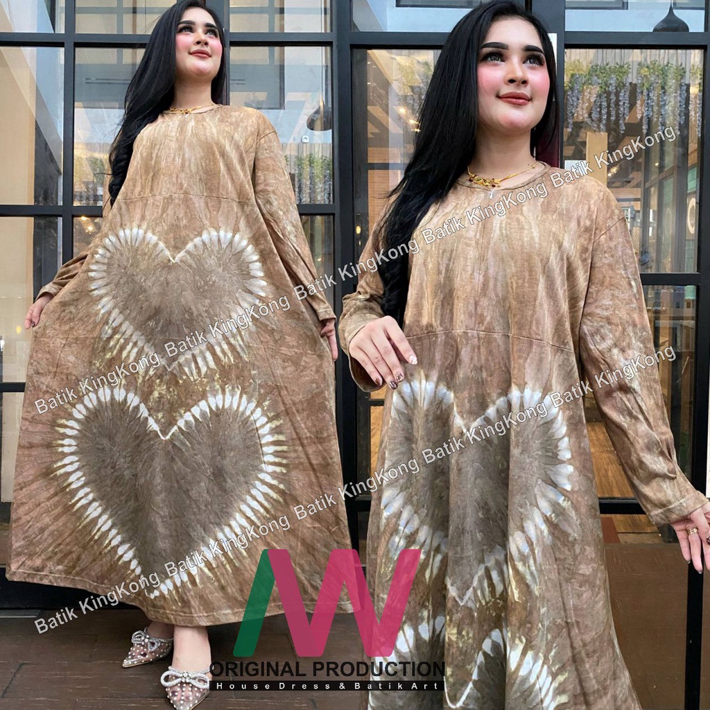 LONG-LOVE DRESS KAOS JUMBO ABSTRAK PANJANG SEMATAKAKI KEKINIAN BUSUI RESLETING ADEM MURAH