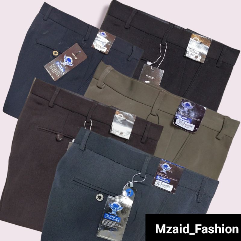 NEW CELANA PANJANG BAHAN FORMAL PRIA STANDAR KATUN TEFLON 27-38