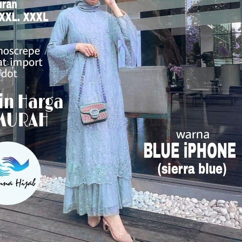 ✥ Gamis CEMPAKA brokat tile mutiara M-L-XL-XXL JUMBO / Gamis wanita brokat / Gamis brokat murah / Ga