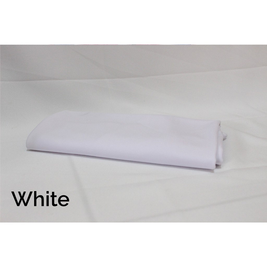 Hijab Sport Kerudung Olahraga Volly Sehari-hari Bahan Jersey-White