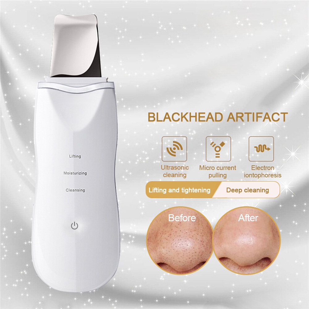 Pembersih Wajah Ultrasonic 3 in 1 Peeling Blackhead Removal Pore Cleaner Face Skin Scrubber