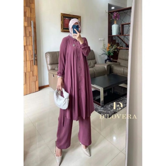 SET TUNIK FELICE // SET LONG TUNIK ORIGINAL D'LOVERA JEVANI // SET WANITA ELEGANT TERBARU