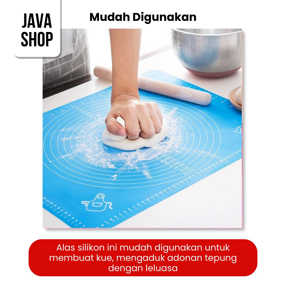 JAVASHOP Alas Adonan Kue Silikon Anti Lengket Baking Mat