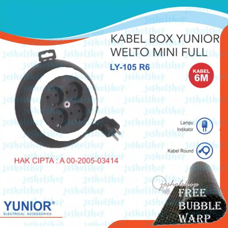 roll kabel yunior 6m/roll kabel