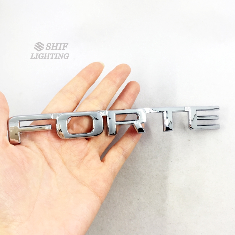 1 x ABS Chrome FORTE Letter Logo Car Auto Rear Trunk Emblem Badge Sticker Decal Replacement For KIA