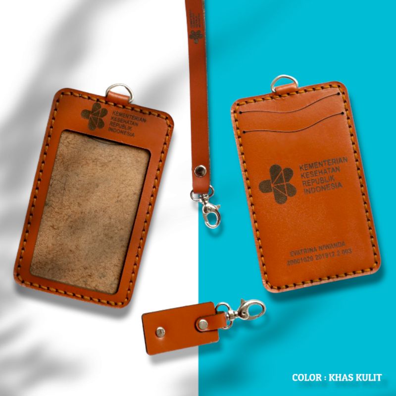 

ID Card Holder Kulit Name Tag Kulit Lanyard ID Card