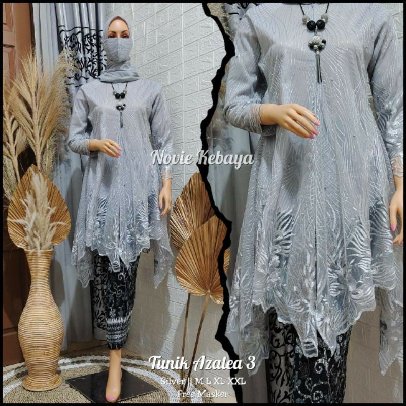 COD SET KEBAYA TUNIK/SET KEBAYA AZALEA TUNIK IMPORT/KEBAYA TUNIK PREMIUM