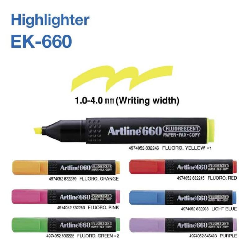 

Artline highlighter EK 660 / Stabilo Artline EK 660