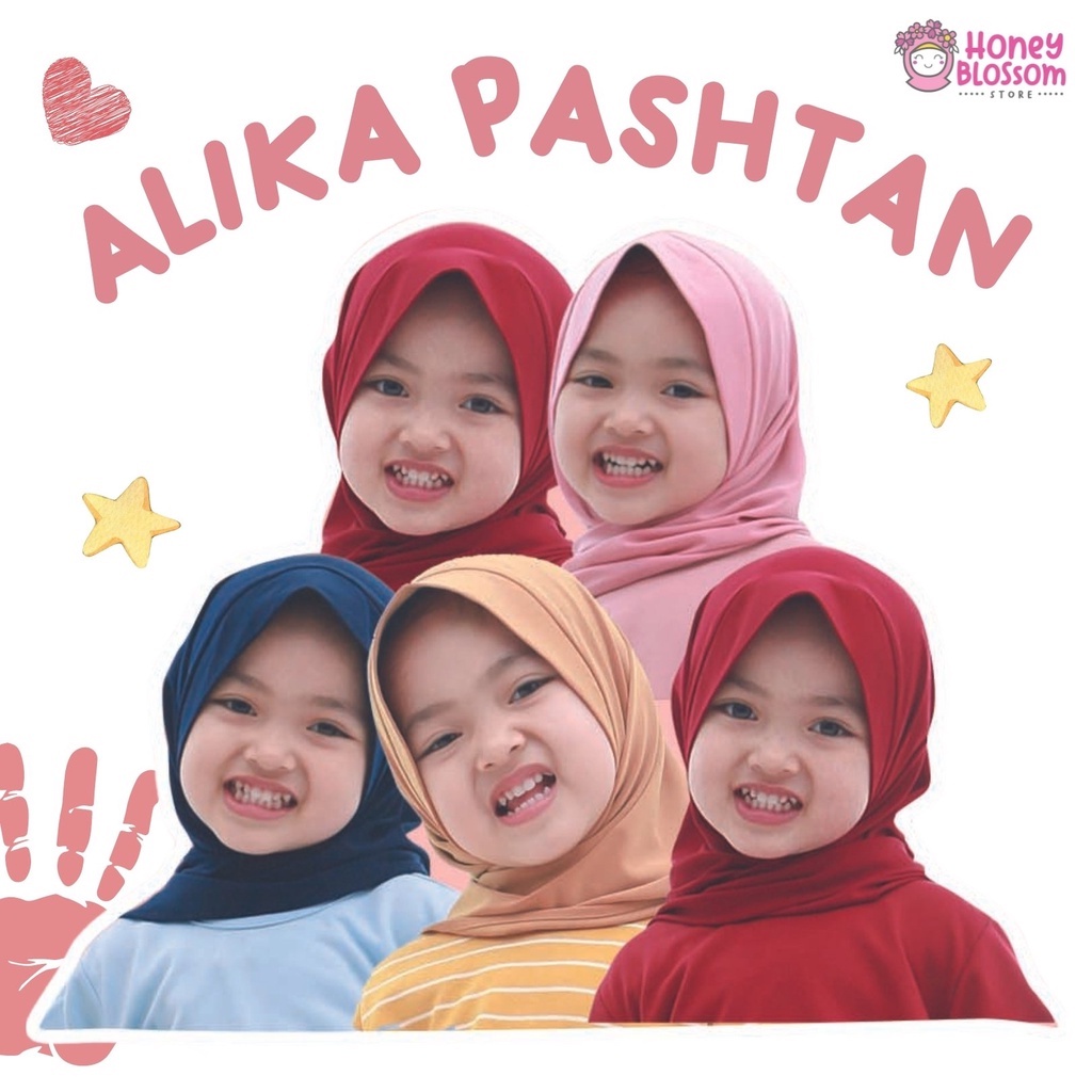 Pashmina Instant Anak / Kerudung Anak Pashtan Alika / Jilbab Anak Perempuan Aiska 0-2 Tahun / Hijab Bayi Perempuan Polos Daily Lace /  Jilbab Instan