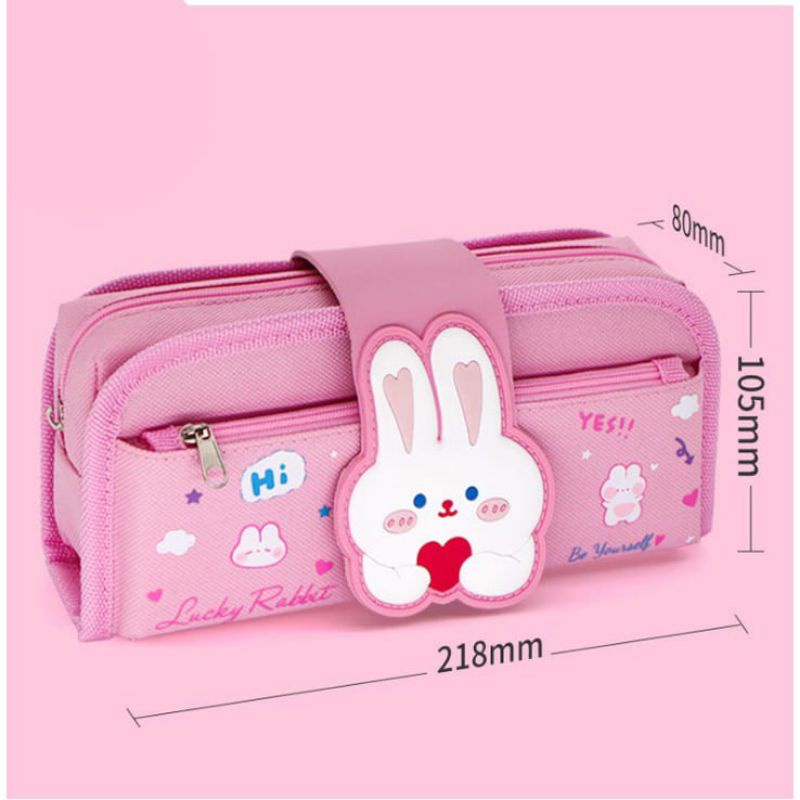 Tempat pensil mirip smiggle kanvas/pencil case