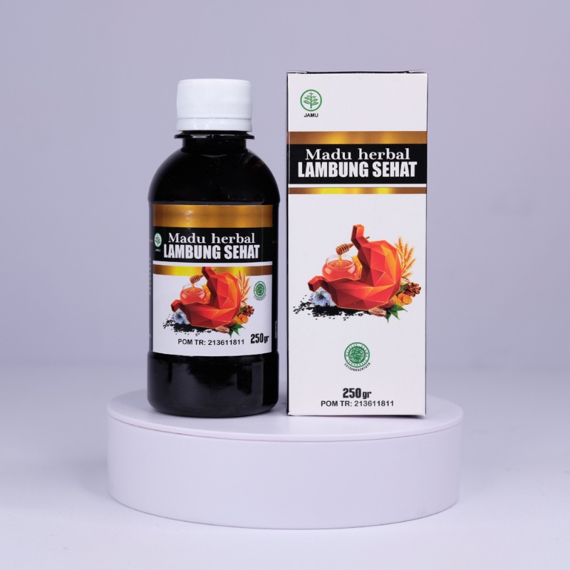 Obat Asam Lambung Maag Magh Gerd Akut Kronis Gastritis Infeksi Luka Radang Lambung dan Sesak Nafas  Yang Bagus Untuk Anak dan Dewasa Madu Herbal Lambung Sehat 100% Asli Original BPOM-250 GRAM