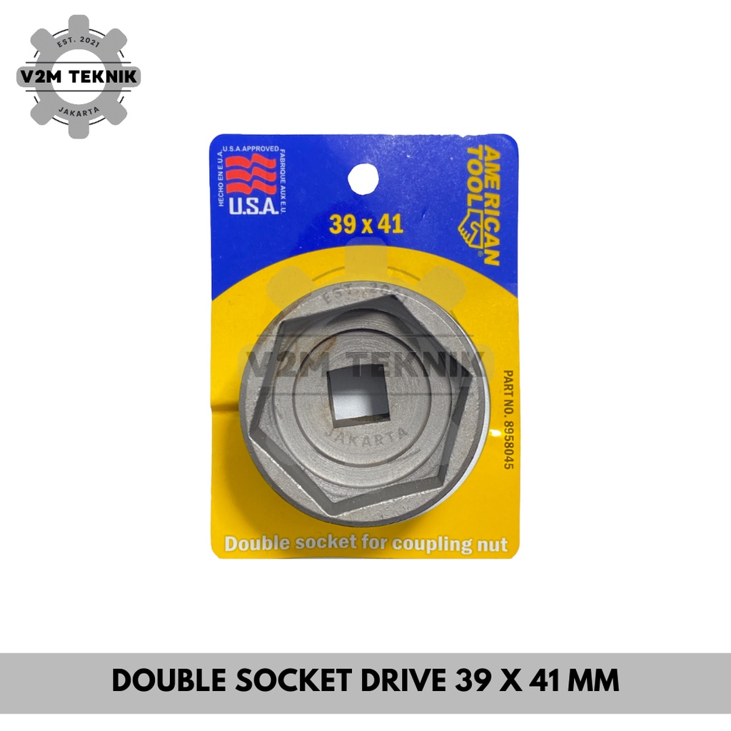 AMTOOL Kunci Shock Mur Kopling Matic 39 x 41 / Mata Sock CVT 1/2 Inch / Double Socket Drive American