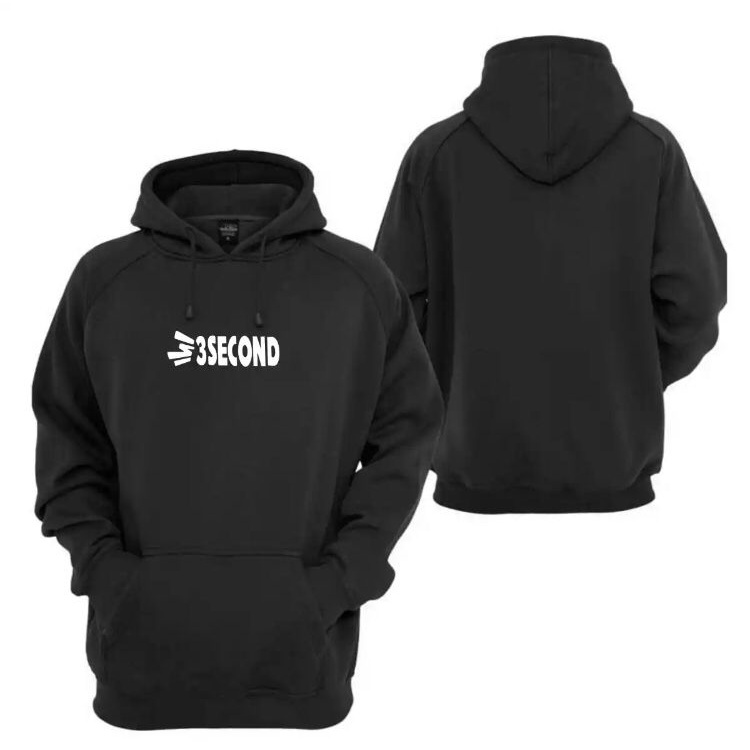 Hoodie Pria /Jaket Hoodie Pria Wanita / Hoodie Distro 3Second Teks White Premium