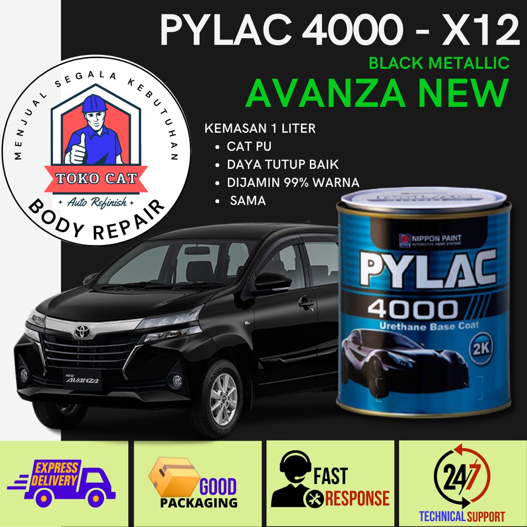 NIPPON PAINT CAT PU PYLAC 4000 - X12 BLACK METALLIC ( AVANZA NEW )