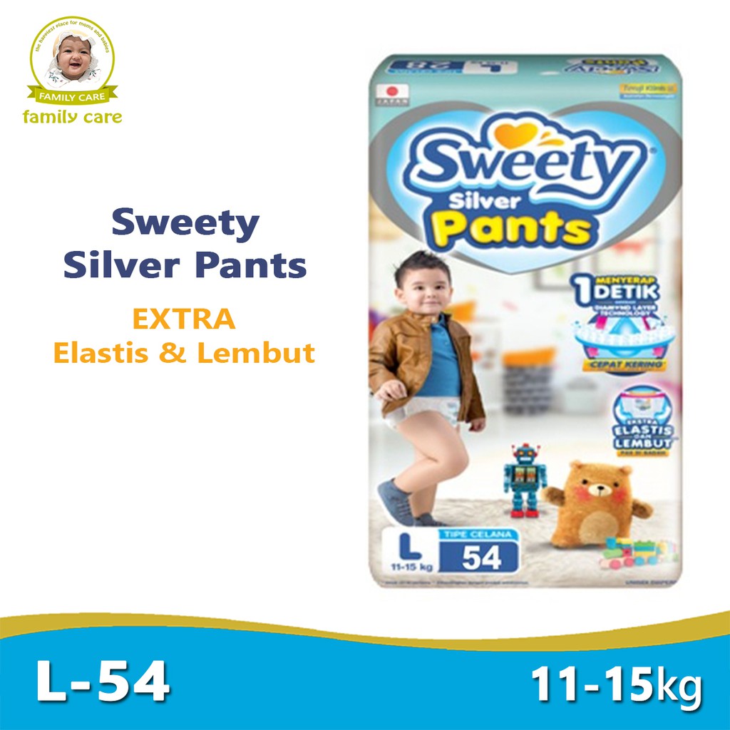 SWEETY Silver Pants L54 | Popok Sweety L 54