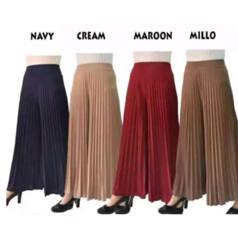 celana kulot plisket termurah/celana kulot plisket/grosir kulot kekinian