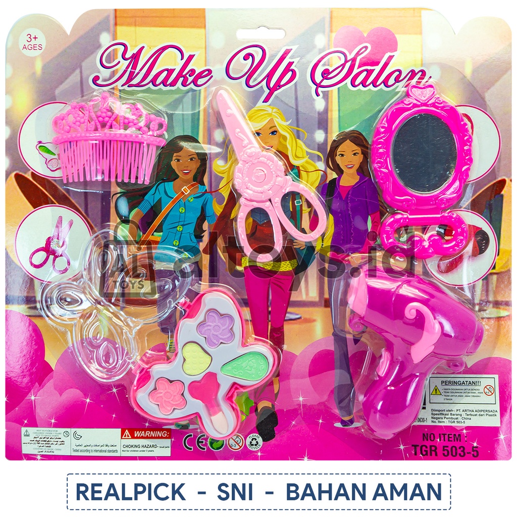 MAINAN EDUKASI MAKEUP PERALATAN SALON KECANTIKAN MAINAN ANAK PEREMPUAN MAKEUP PERALATAN RIAS MAKEUP BONEKA MAINAN MAKEUP AISEDO / KUKU PALSU / KUTEK / JEPIT