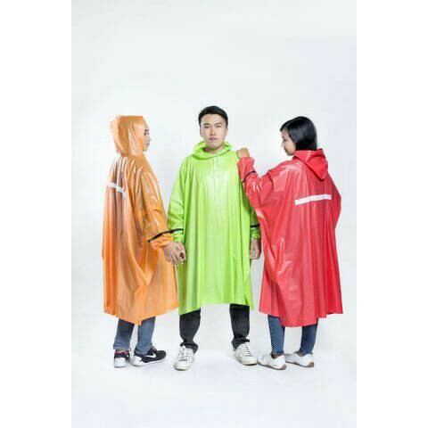Jas Hujan Ponco Lengan Colour Merk Gajah