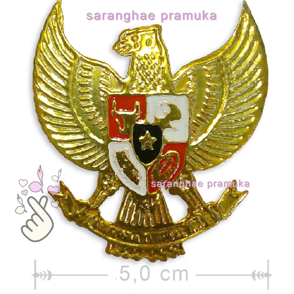 Pin Garuda pancasila Lencana garuda Bros Logam Kuningan 2,5cm 3cm 4cm 5cm