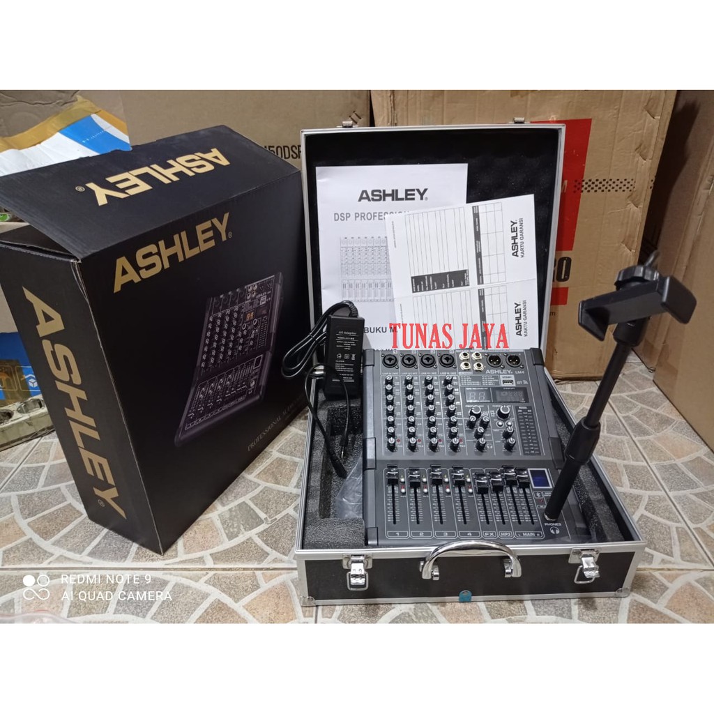 Mixer Audio  ASHLEY LM 4 - 4 Channel Original ASHLEY LM4 Free Hardcase + Tongsis