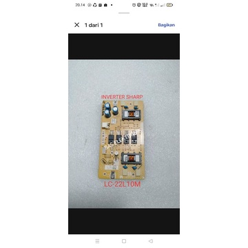 INVERTER TV LCD SHARP LC-22L10M LC-22L10 M LC22L10M LC-22L10 M