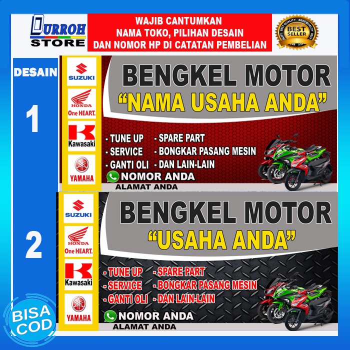 Contoh Spanduk Variasi Motor - contoh spanduk makanan dan minuman