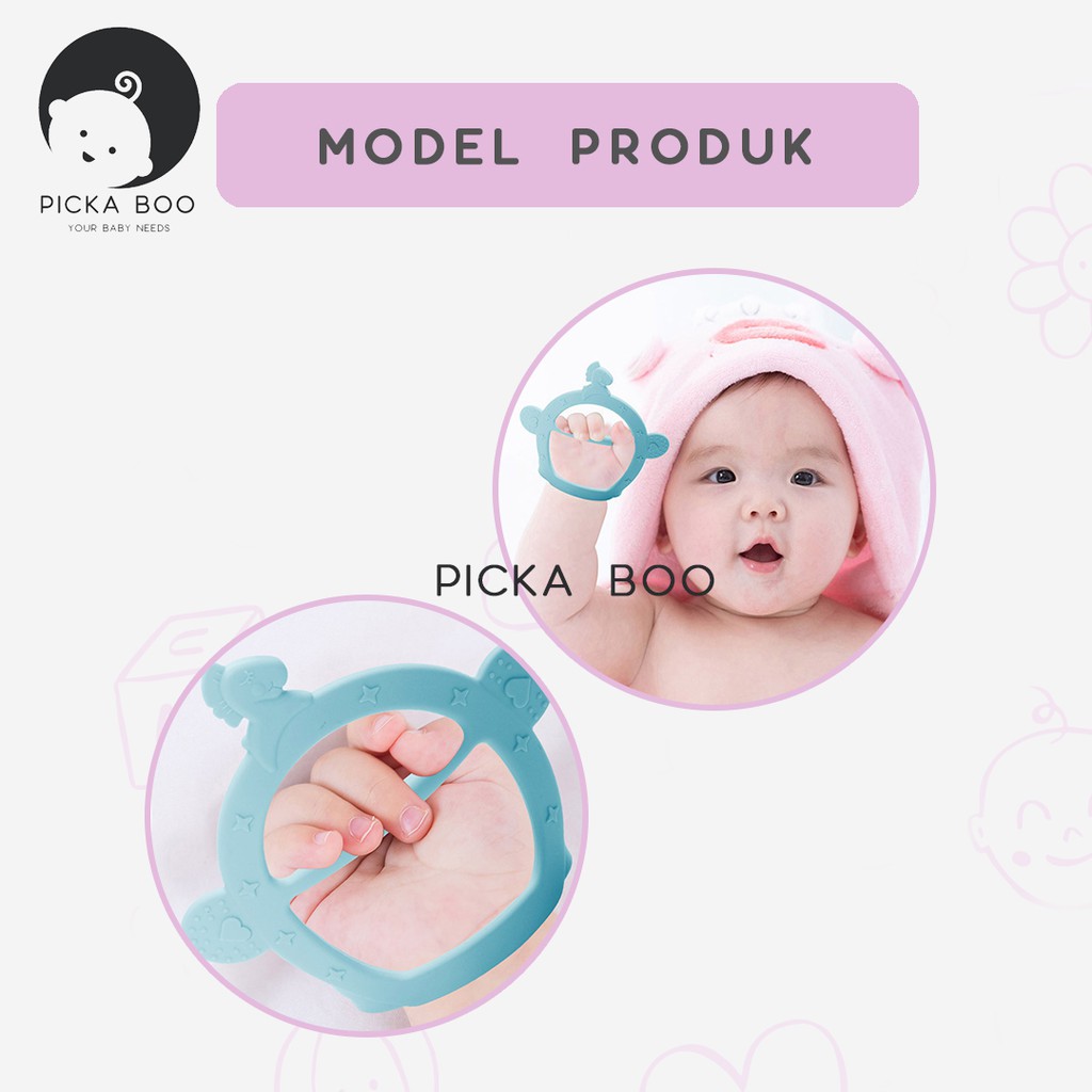 PICKA BOO Teether Gigitan Bayi Bentuk Sangkar