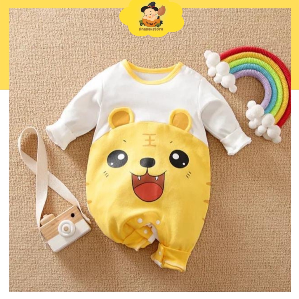 ANANAKSTORE / Jumper bayi lucu HARIMAU KUNING / baju bayi jumper bayi lengan panjang 0-2 tahun IMPOR