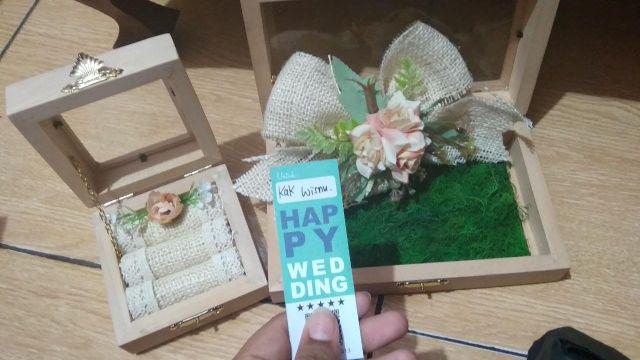 Kotak Uang Kayu Window Akrilik Untuk Seserahan/ Lamaran Kuk W