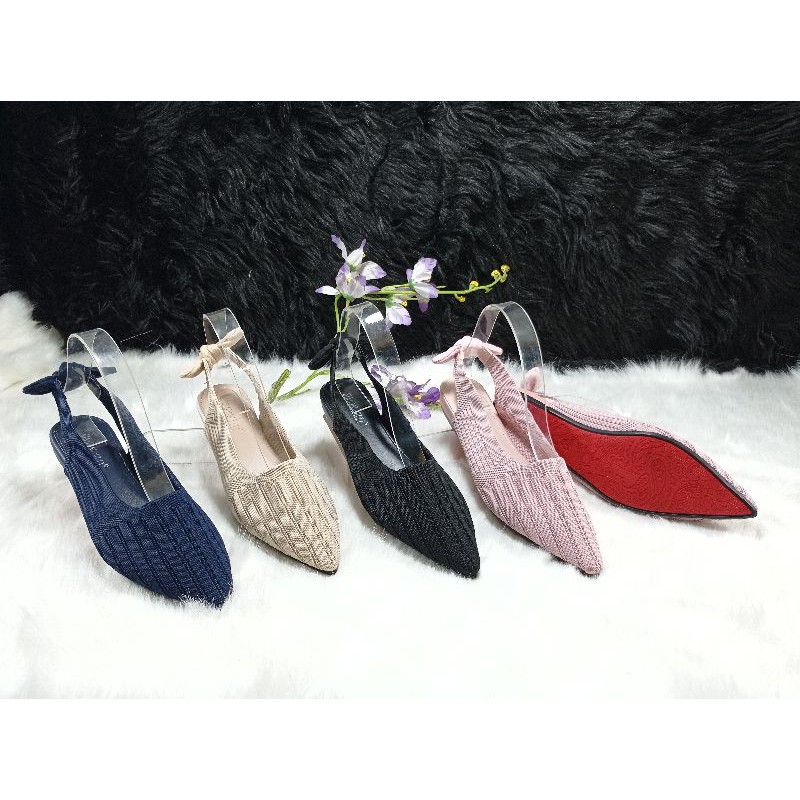 Simoncelli sepatu flat shoes tali belakang cewek kualitas bagus murah