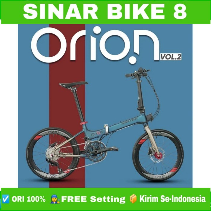 Sepeda Lipat Ukuran 20 Inch UNITED ORION VOL 2 Shimano 105 2x11 Speed Hidrolk