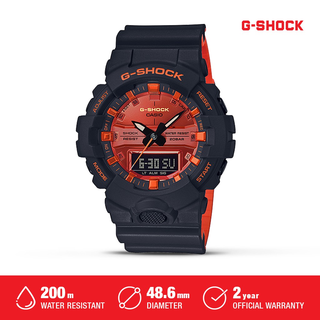 Casio G-Shock Super Illuminator Original Jam Tangan Pria GA-800BR-1ADR Waterproof