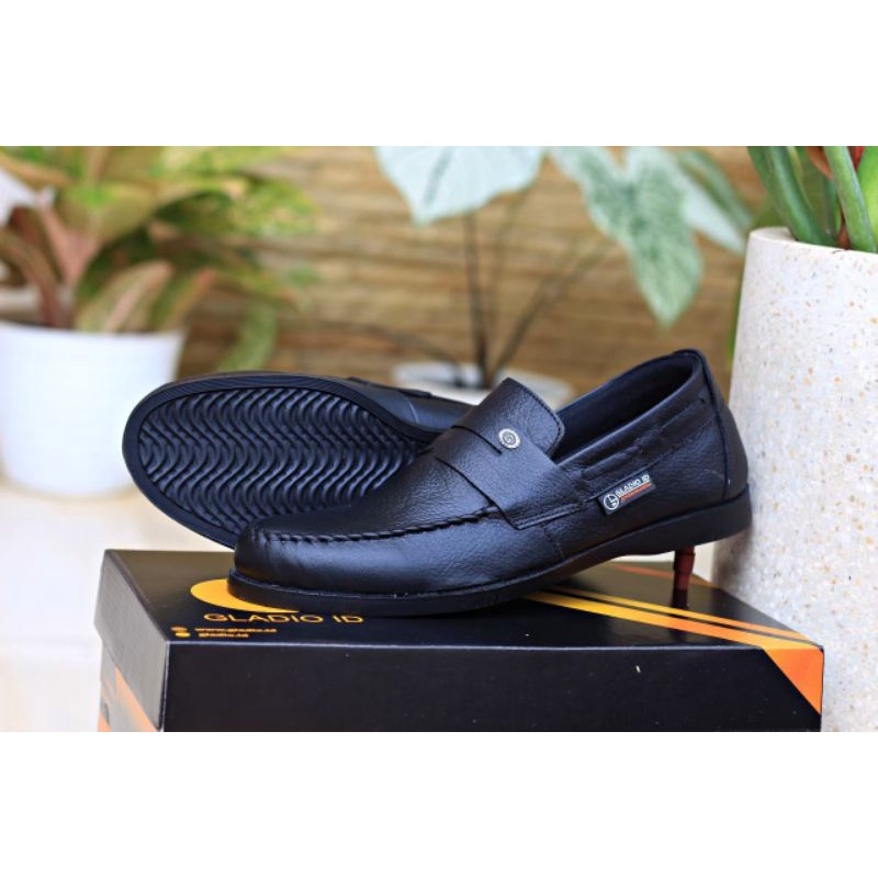 ENOZSTORE - SLIP ON KASUAL PRIA KULIT ASLI ORIGINAL SEPATU SLOP KEREN TRENDY COWO KEKINIAN