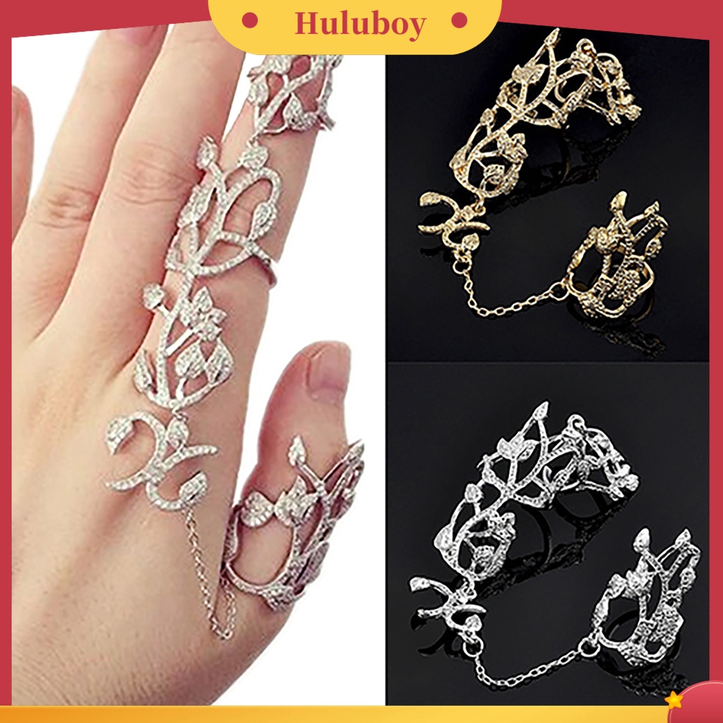 Hu Hu Hu Hu Hu Alat Bantu Pasang Kacamata♡ Cincin Rantai Adjustable Motif Bunga Untuk Wanita