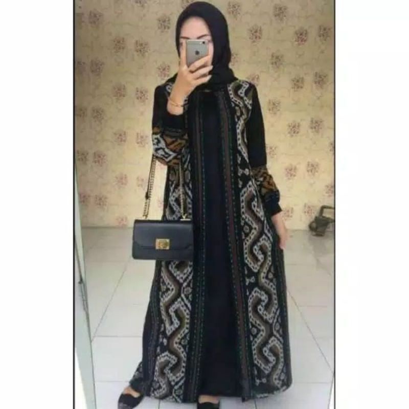 gamis etnik - gamis tenun - gamis syar'i - baju tenun - baju etnik